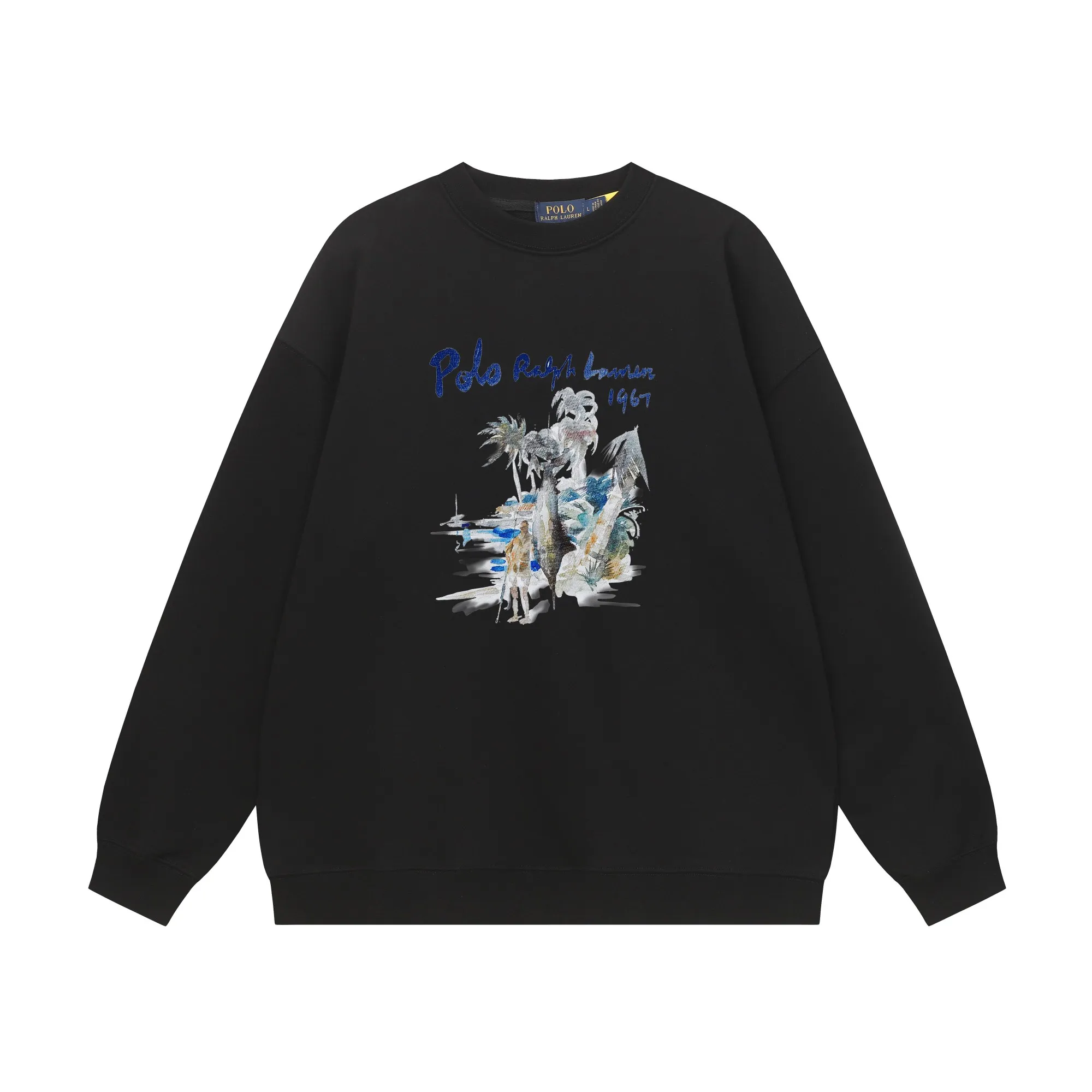 P200 Long-term stock] RalphLauren/Ralph Lauren 2025 autumn and winter new bear letter print 420g heavy large terry sweatshirt Ralph Lauren's age-reducing item, the coat fabric is made of 85% cotton ➕15% polyester, which not only retains the softness, comfort and breathability of cotton, but also adds the wear resistance and wrinkle resistance of polyester fiber, making the clothes more durable and easy to care for. Even in slightly cooler weather, you won't feel stuffy when wearing it. This kind of fabric has a natural crisp feel and is not easy to pill or deform. The bear on the chest is printed with English letters. It is full of color, full of three-dimensionality, and lifelike, adding a bit of liveliness and interest to the whole sweatshirt. There is no pressure to dress, regardless of age or gender. Complete accessories! Color: black, white, navy blue, light floral gray Size: M-L-XL-XXL